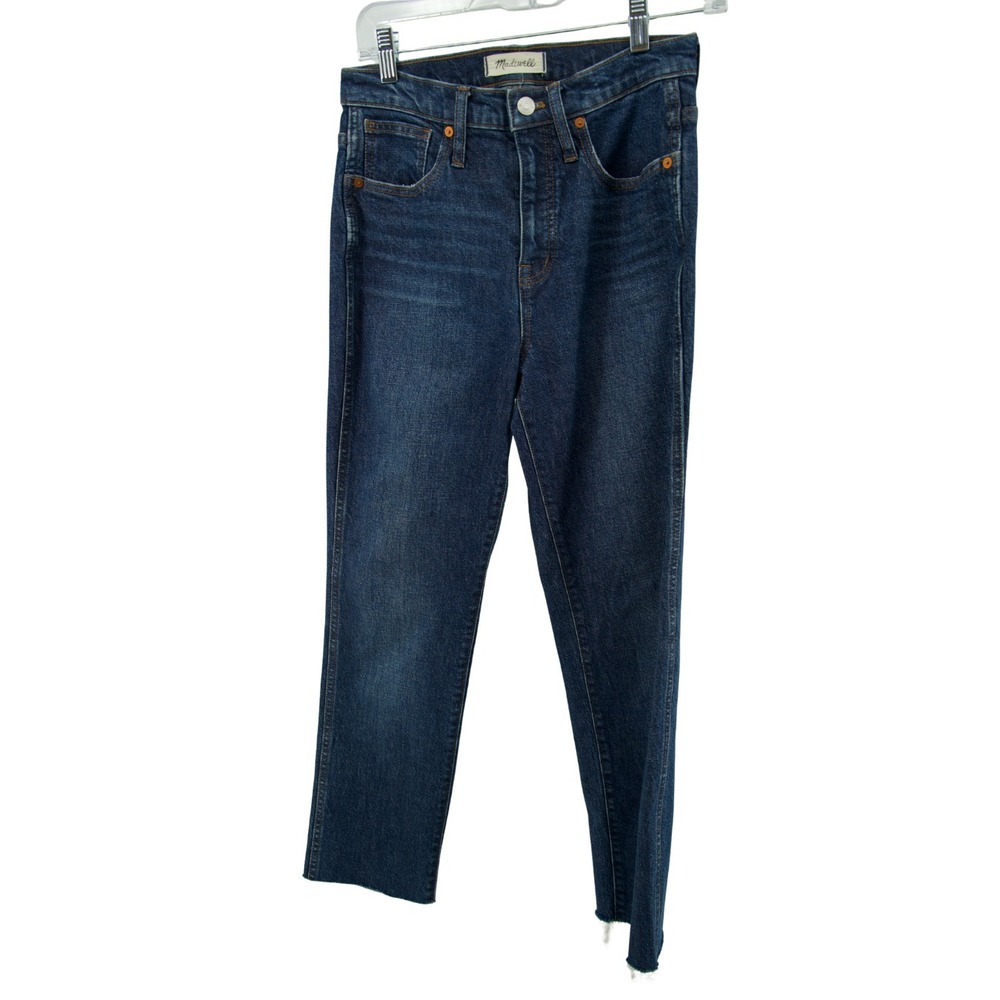 Madewell Stovepipe‎ Jeans Womens 26 Blue Straight Leg High Rise Denim